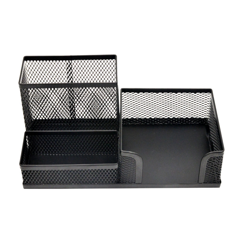 史泰博 LD01-498-4 桌面整理盒 三格 黑色 1个按个销售