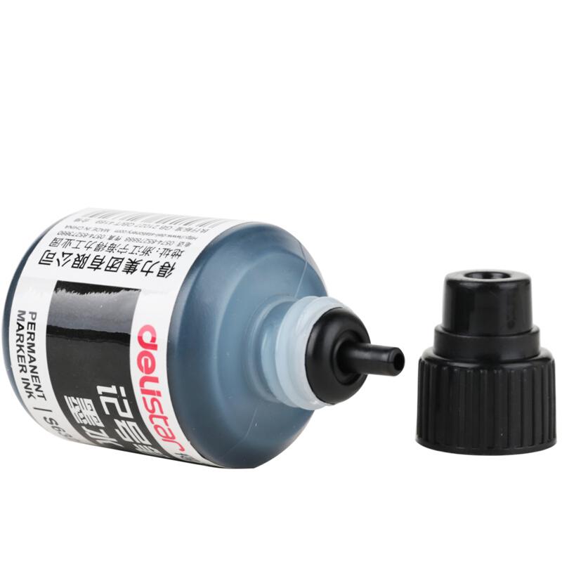 得力 S632 记号笔墨水 12ml 黑色 20瓶/盒按瓶销售