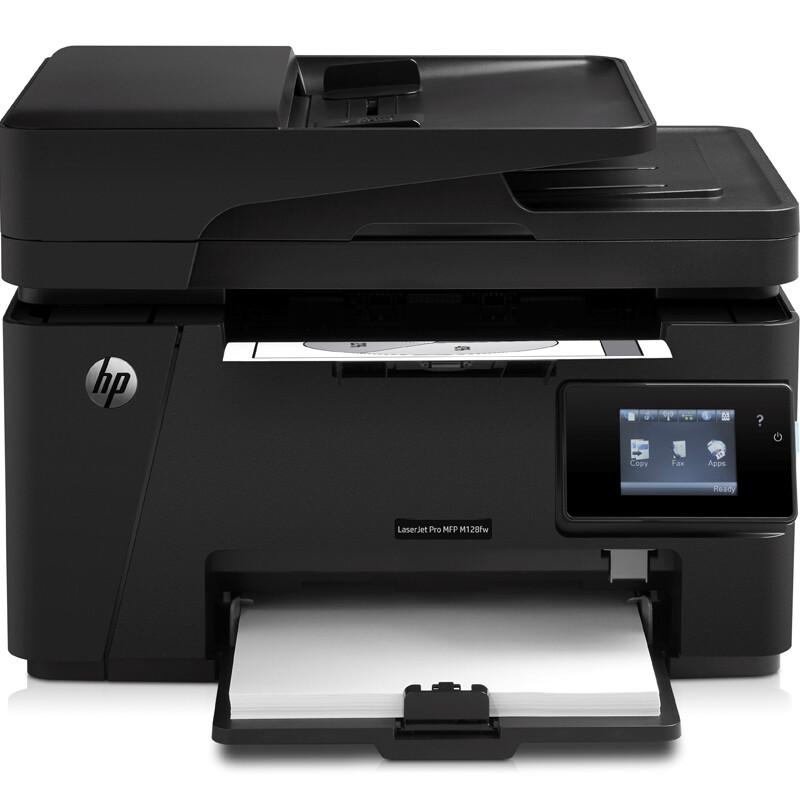 惠普 LaserJet Pro M128fw MFP 黑白激光多功能一体机 A4 黑色 打印、复印、扫描、传真、无线网络按台销售