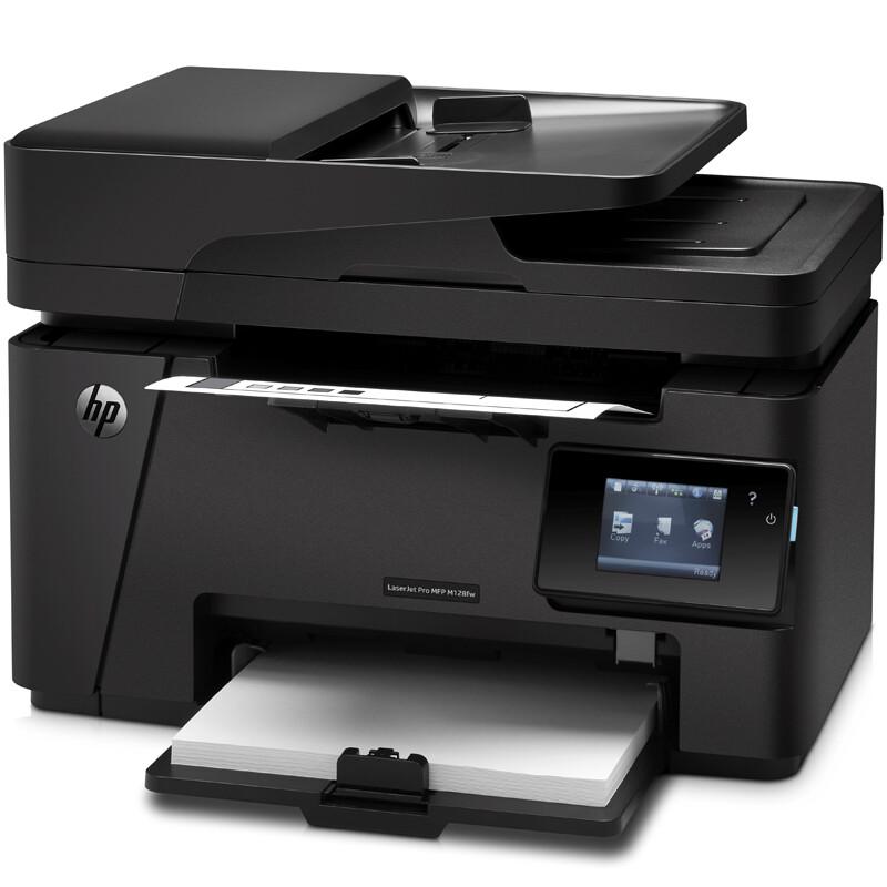 惠普 LaserJet Pro M128fw MFP 黑白激光多功能一体机 A4 黑色 打印、复印、扫描、传真、无线网络按台销售