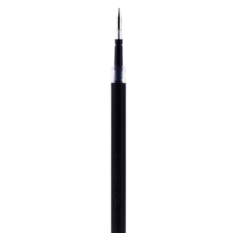 得力 6906 中性笔芯 0.5mm 黑色 20支/盒按盒销售