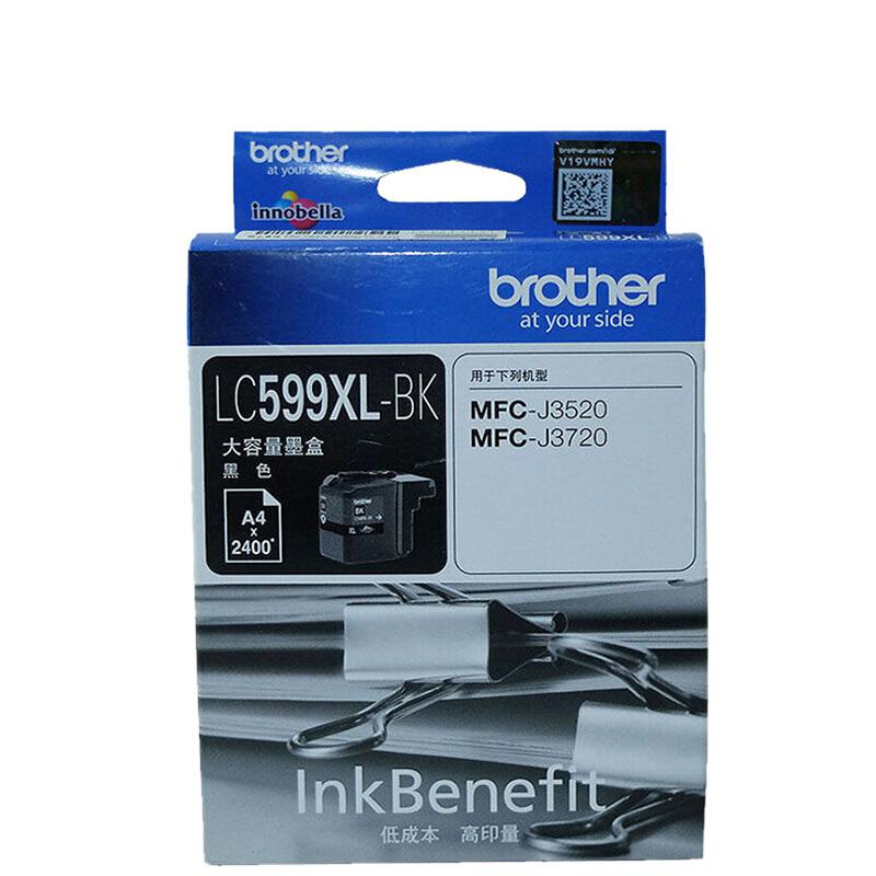 兄弟 LC599XLBK 墨盒 2400页 黑色 适用 MFC-J3720/MFC-J3520按(支)销售 兄弟 LC599XLBK 墨盒 2400页 黑色 适用 MFC-J3720/MFC-J3520按(支)销售