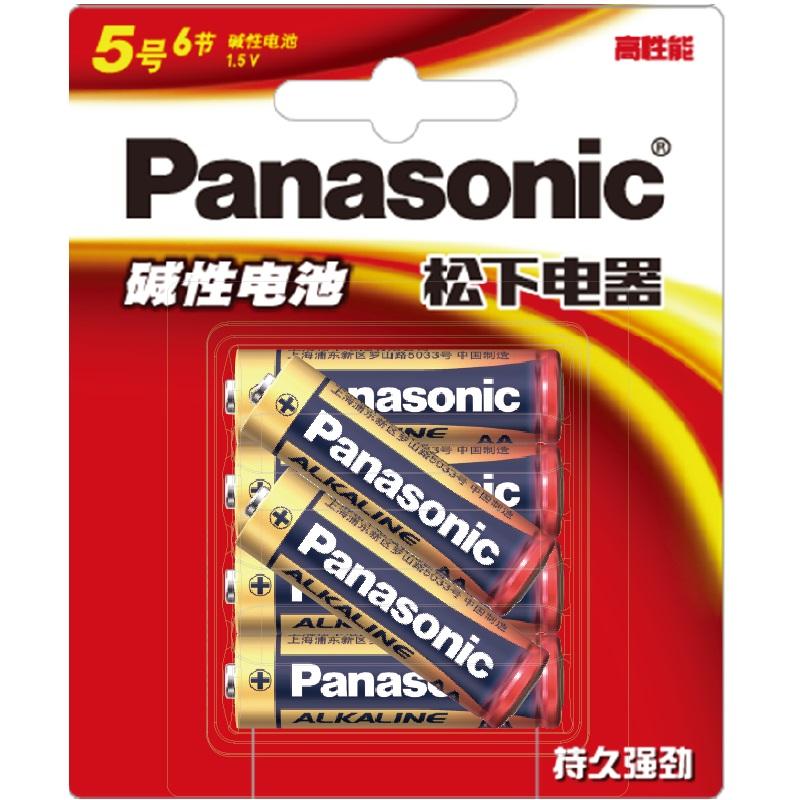 松下 LR6BCH/6B 高性能碱性电池 5号 6粒/卡按（卡）销售