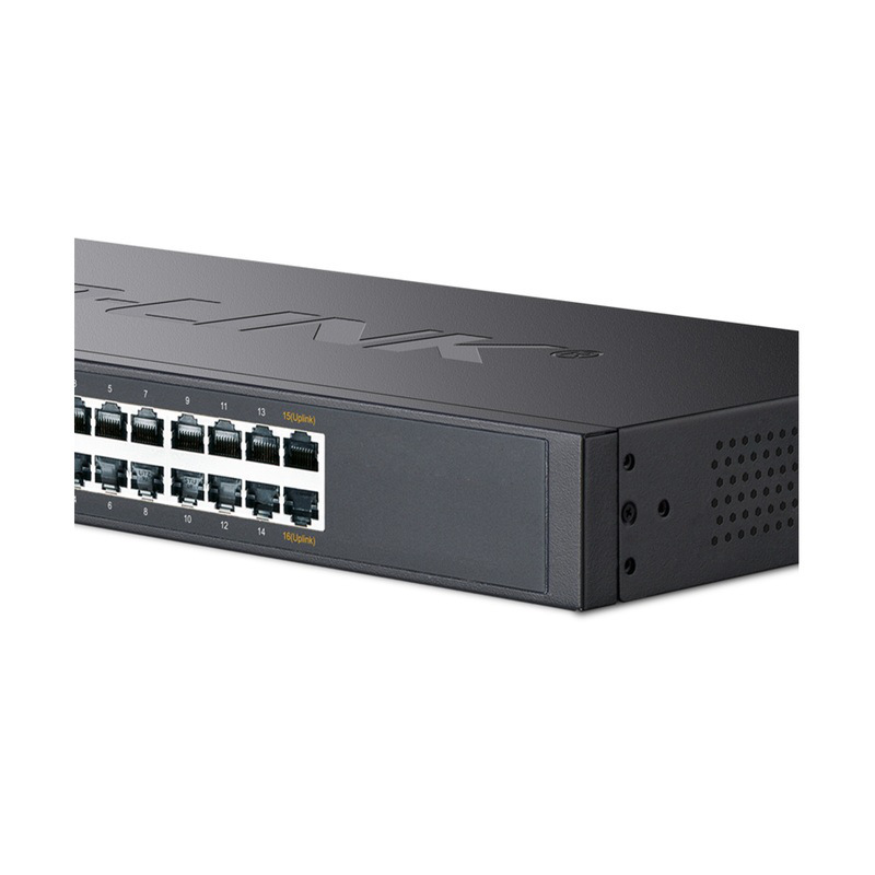 TP-LINK TL-SG1016T 千兆交换机 机架型16口 灰黑色按台销售