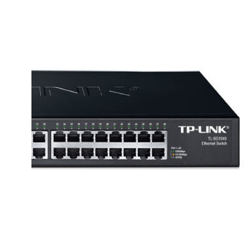 TP-LINK TL-SG1048 千兆交换机 机架型48口 黑色按台销售