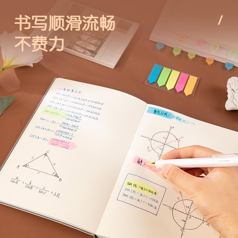 得力 9064 荧光膜指示标签5色装 43*12mm箭头款 100张/本 荧光色按本销售