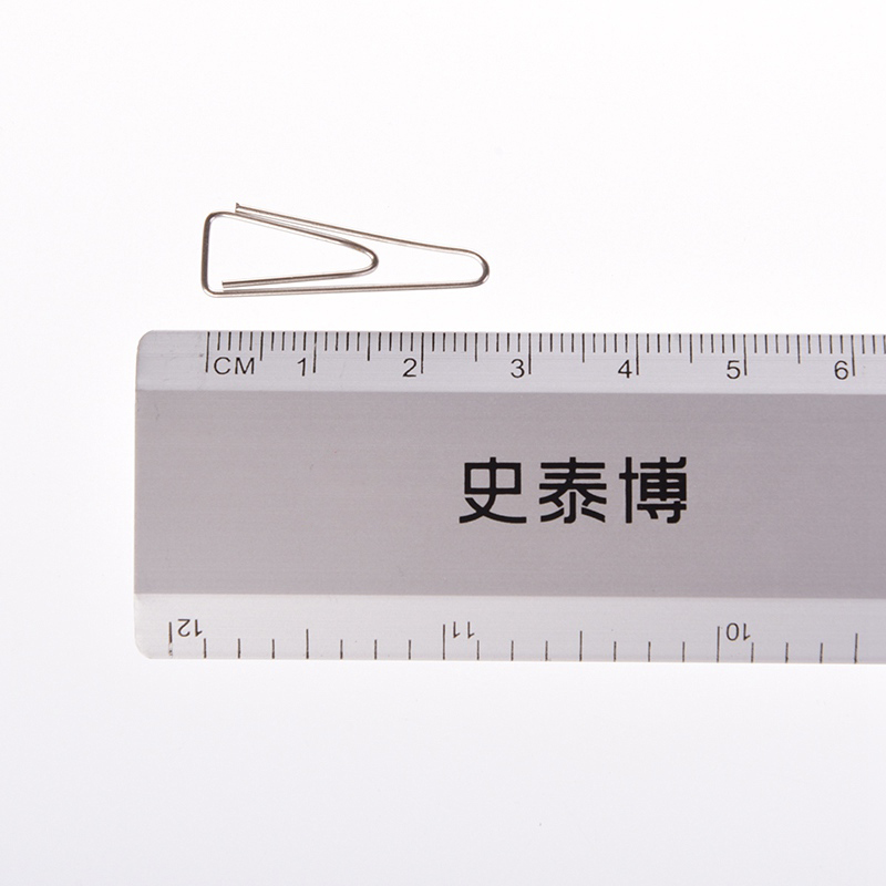 史泰博 PC1001 三角回形针100枚/盒 28 mm 金属银色按盒销售
