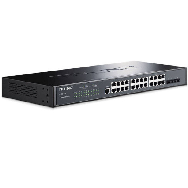 TP-LINK TL-SG5428 三层全网管交换机 24+4口全千兆 灰黑色按（台）销售