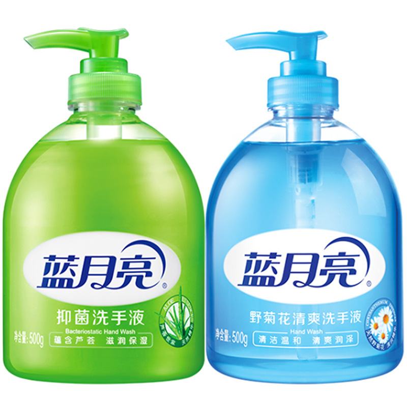 蓝月亮 抑菌芦荟+清爽野菊花 洗手液 500g+500g按（组）销售