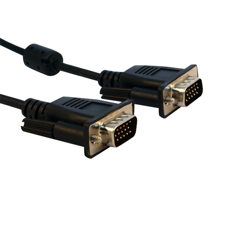 酷比客 LCAVSSVGA-20M 細長VGA線(耐折極細) 公对公 黑色 用于VGA接口的电脑 显示器 电视机之间的连接按（根）销售