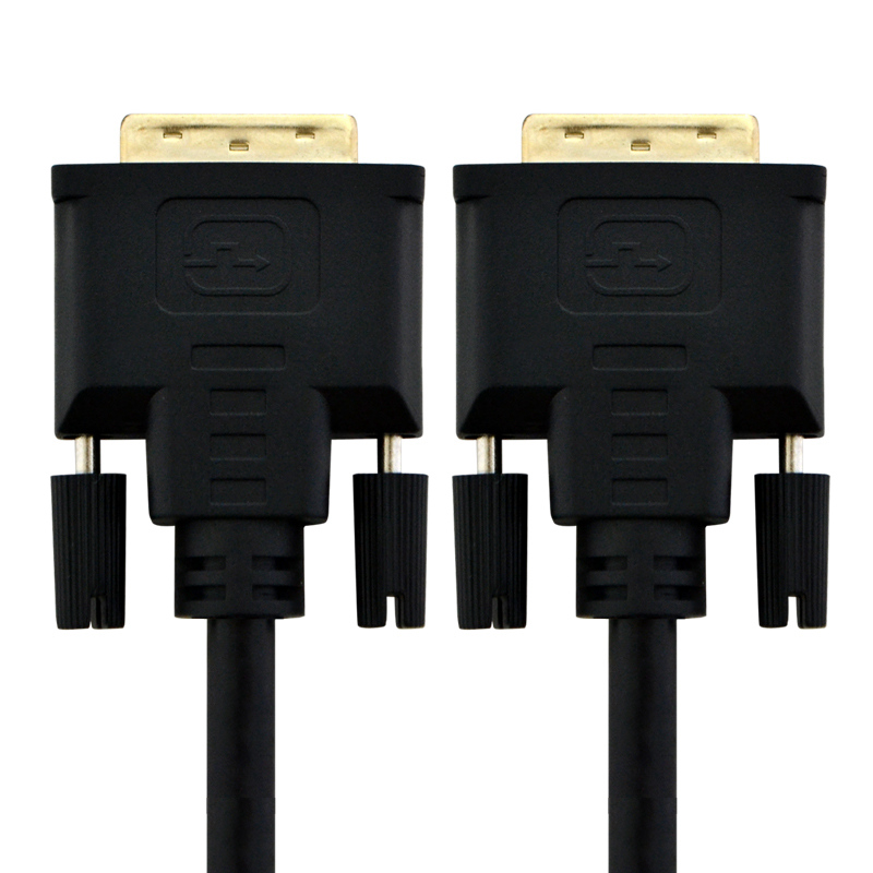 酷比客 LCAVDVDV241BK-10M DVI线24+1 公对公 黑色 DVI转DVI 用于DVI接口的电脑 显示器 电视机之间的连接按（根）销售