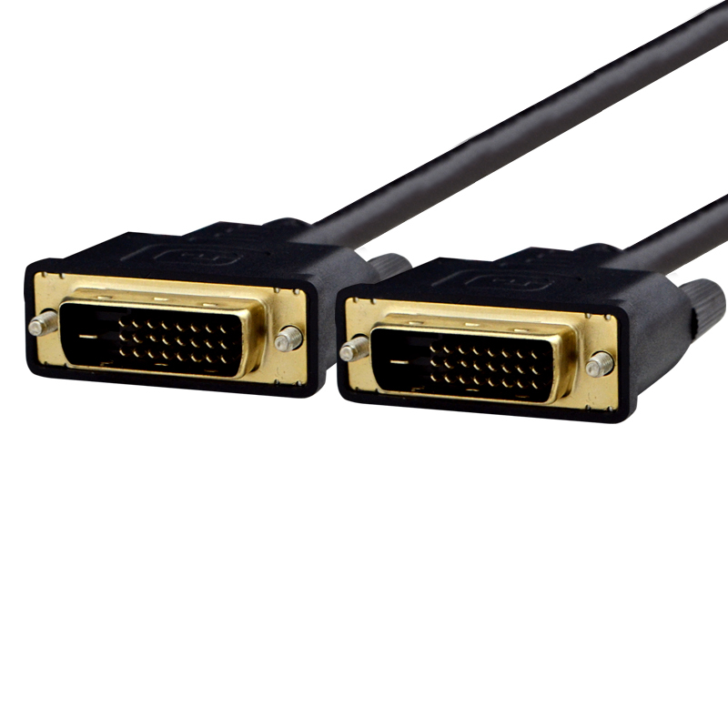 酷比客 LCAVDVDV241BK-10M DVI线24+1 公对公 黑色 DVI转DVI 用于DVI接口的电脑 显示器 电视机之间的连接按（根）销售