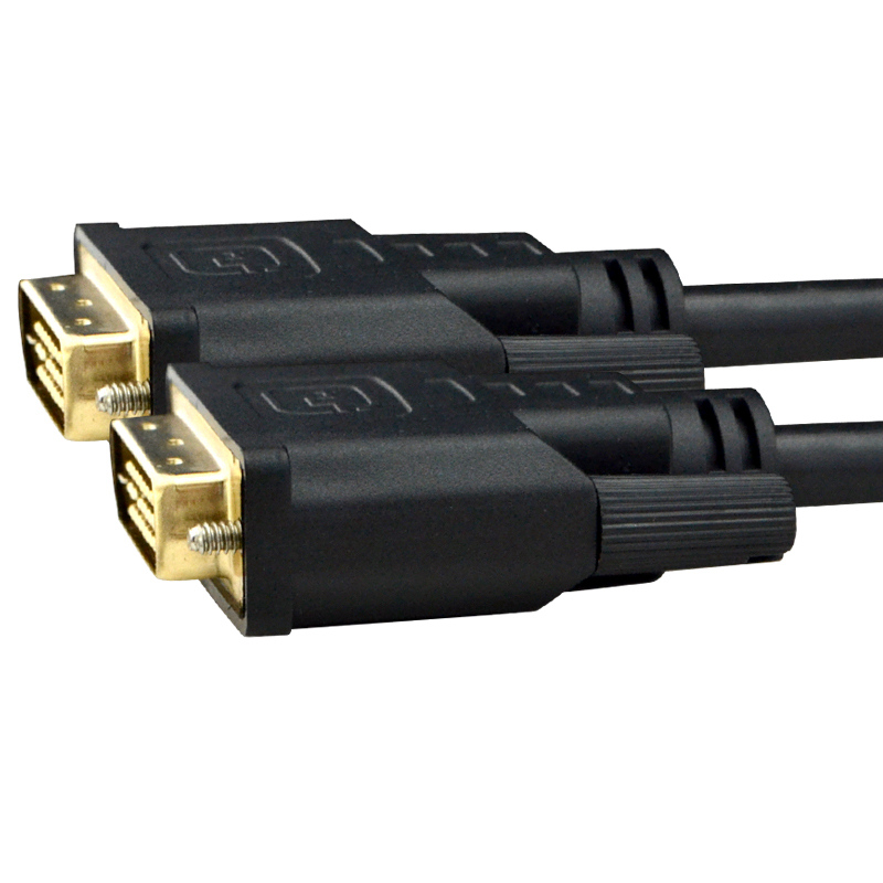 酷比客 LCAVDVDV241BK-10M DVI线24+1 公对公 黑色 DVI转DVI 用于DVI接口的电脑 显示器 电视机之间的连接按（根）销售