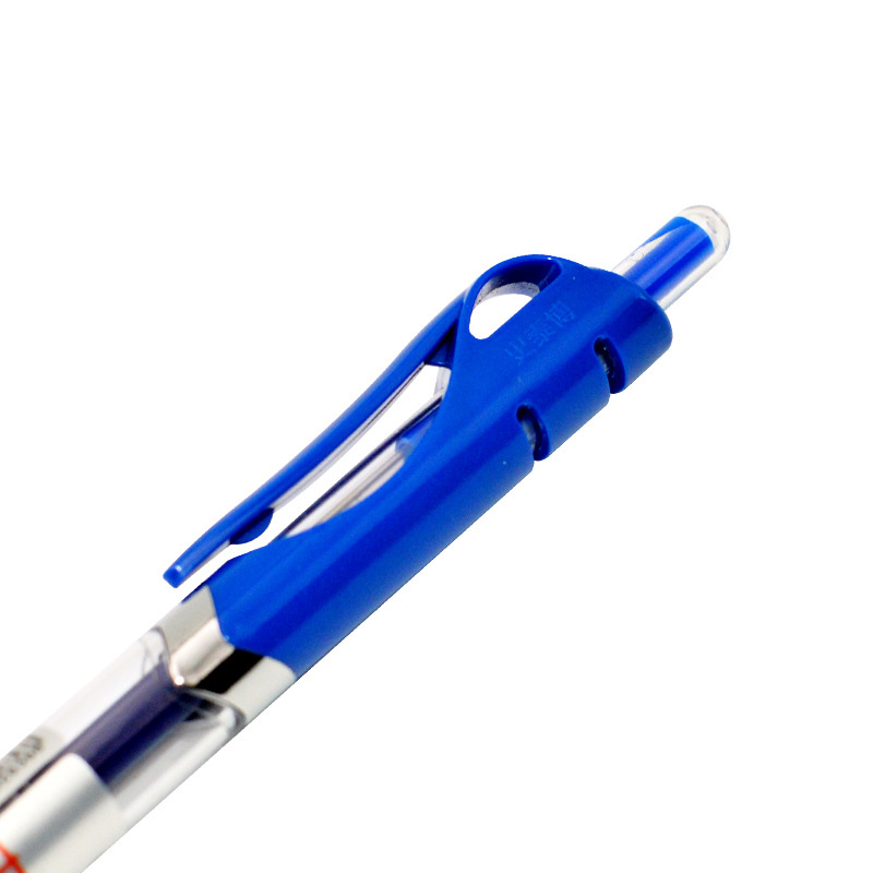 史泰博 GP1005 按压式中性笔 0.5mm 蓝色 12支/盒按盒销售