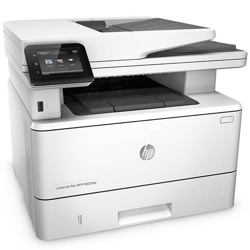 惠普 LaserJet Pro M427dw 黑白激光多功能一体机 A4 白色 打印、复印、扫描、无线网络、自动双面按台销售