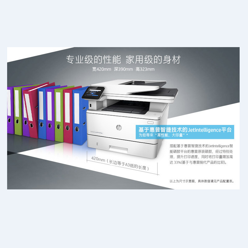 惠普 LaserJet Pro M427dw 黑白激光多功能一体机 A4 白色 打印、复印、扫描、无线网络、自动双面按台销售