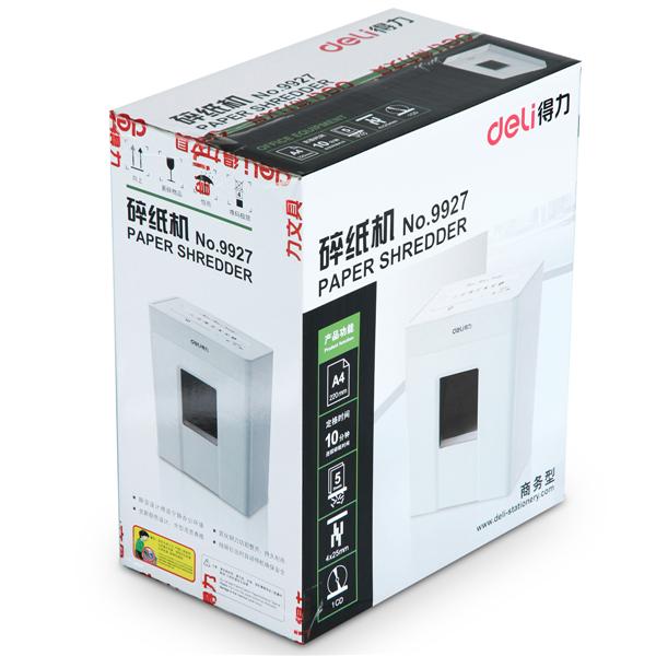 得力 9927 碎纸机 德标4级 灰色按台销售