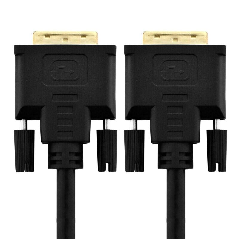 酷比客 LCAVECDVDV241BK-3M L-CUBIC DVI高清数字视频线(24+1) 3米 公对公 黑色 用于DVI接口的电脑 显示器 电视机之间的连接按（根）销售