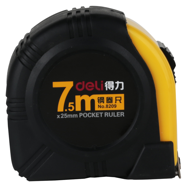 得力 8209 全包胶钢卷尺 7.5m按（把）销售