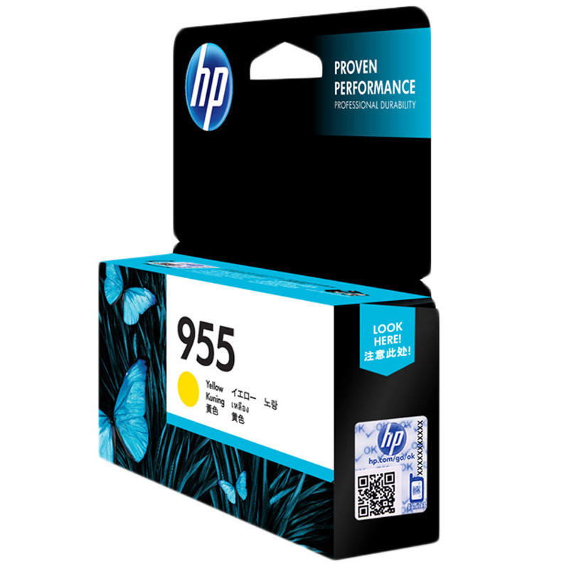 惠普 L0S57AA 墨盒 955号 黄色 700页 适用8210/8216/8710/8720/8730/7720/7730/7740按盒销售