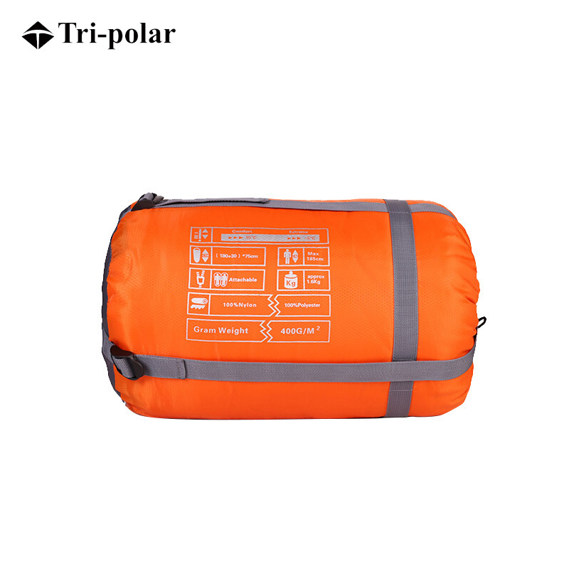 三极 TP2918 加厚三季睡袋  橘色