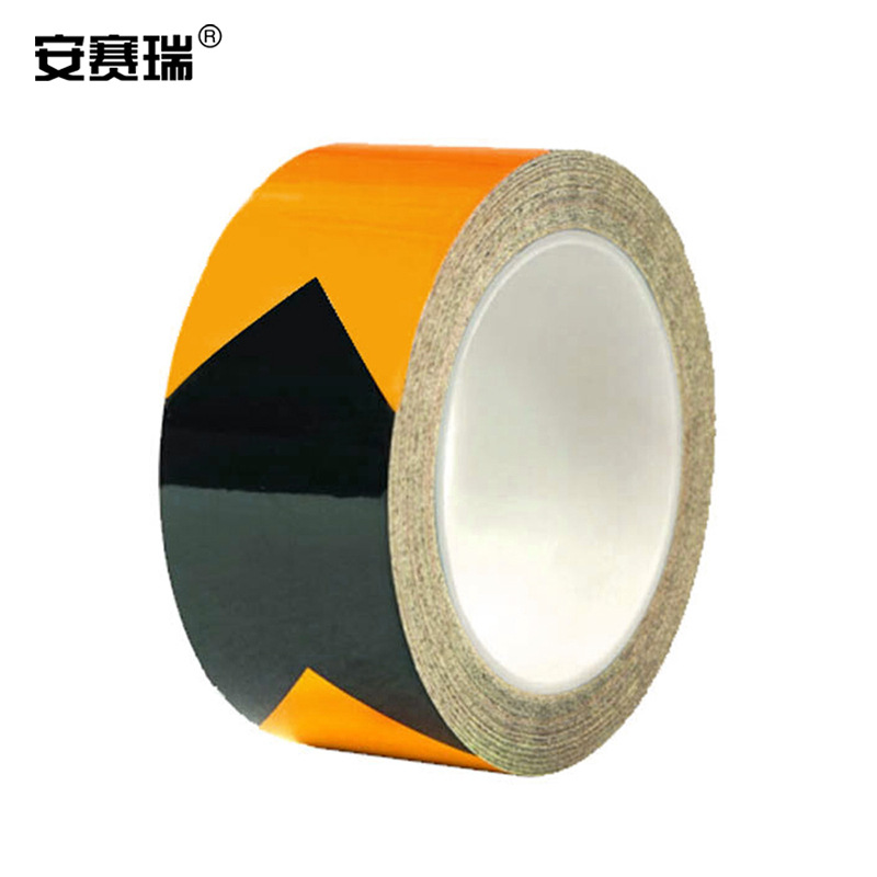 安赛瑞 14349 反光划线胶带（黄底黑箭头） 50mm×22m按（卷）销售