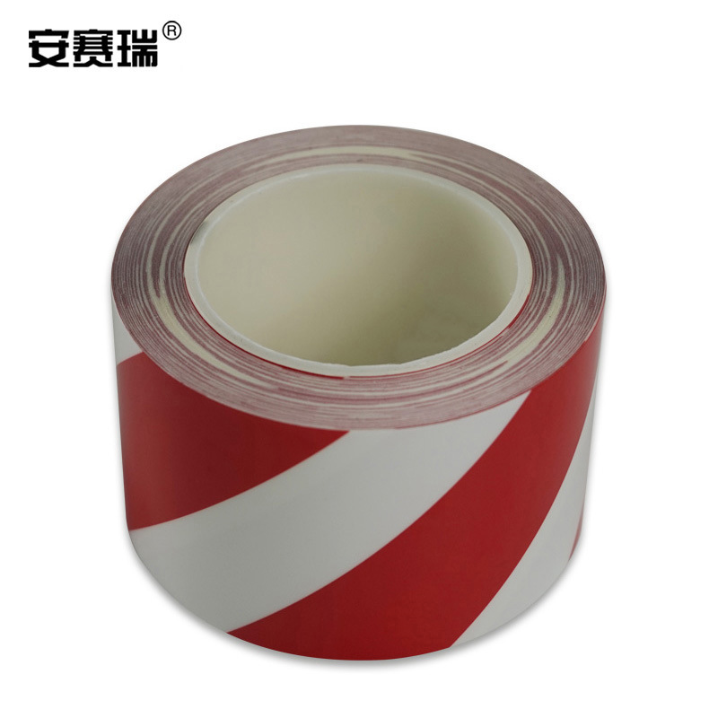 安赛瑞 15633 耐磨型划线胶带（红白条纹） 75mm×22m按（卷）销售