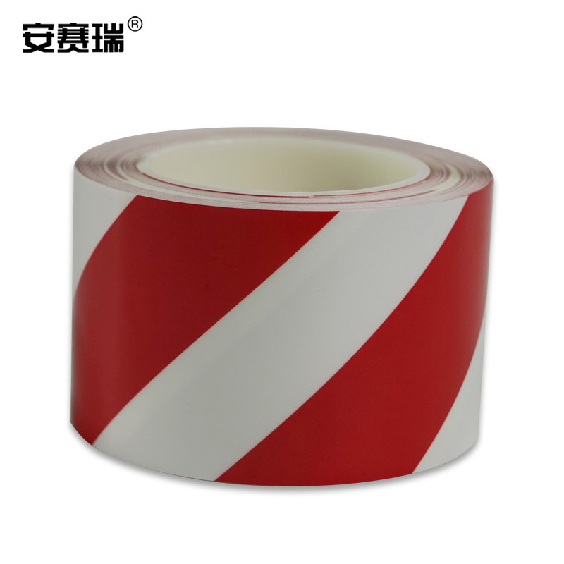 安赛瑞 15633 耐磨型划线胶带（红白条纹） 75mm×22m按（卷）销售