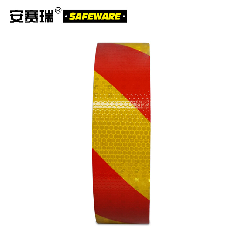 安赛瑞 14360 超级晶格反光警示胶带（红黄条纹）   50mm×50m按（卷）销售