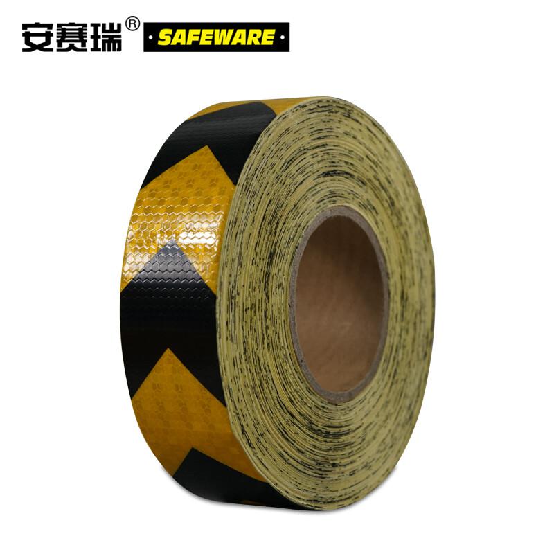 安赛瑞 14362 超级晶格反光警示胶带  黑黄色 50mm×50m按（卷）销售