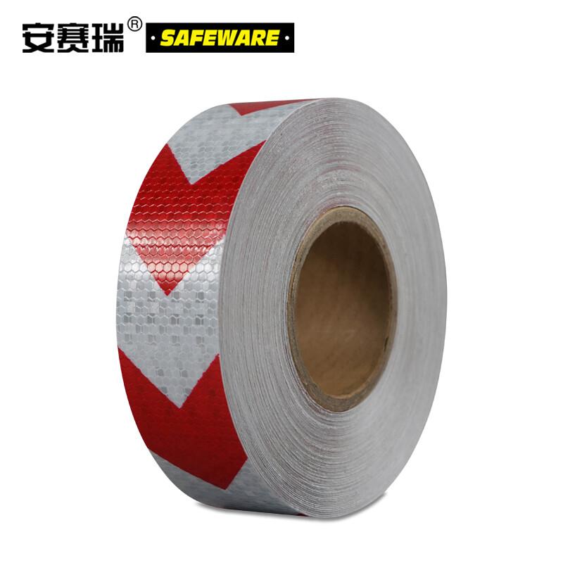 安赛瑞 14363 超级晶格反光警示胶带  红白色 50mm×50m按（卷）销售