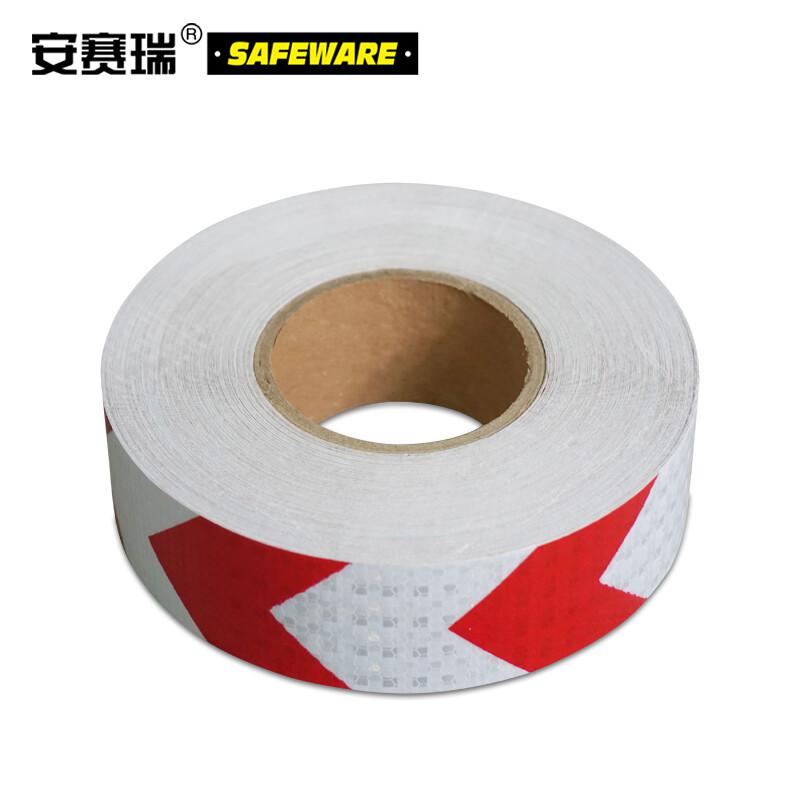 安赛瑞 14363 超级晶格反光警示胶带  红白色 50mm×50m按（卷）销售