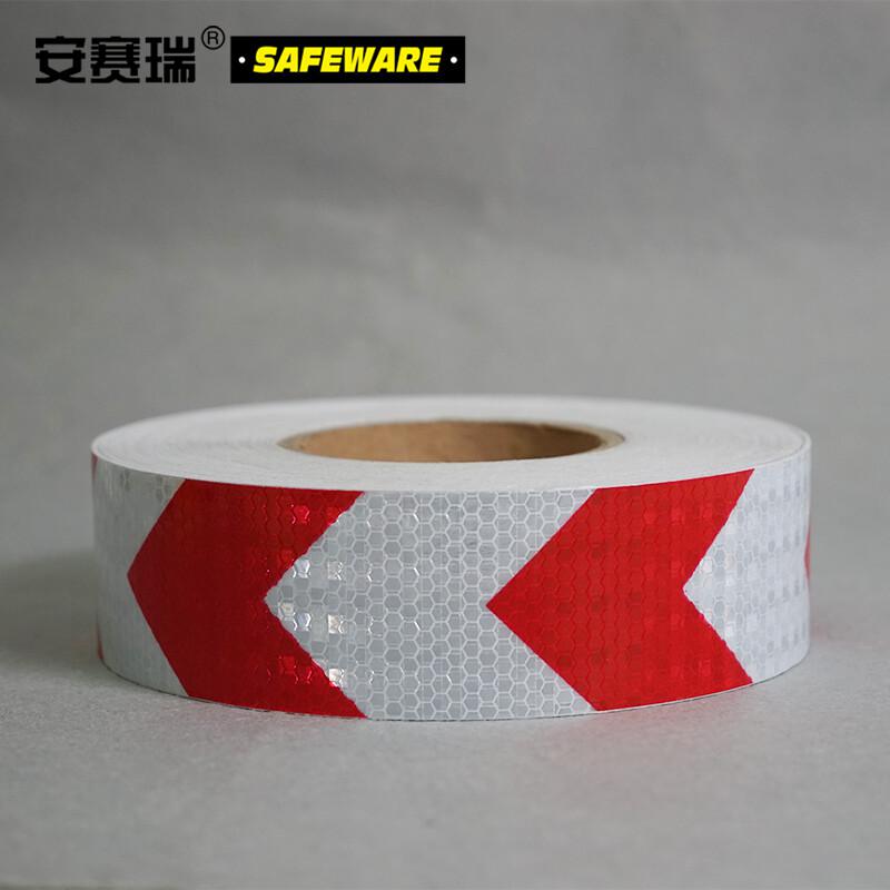 安赛瑞 14363 超级晶格反光警示胶带  红白色 50mm×50m按（卷）销售