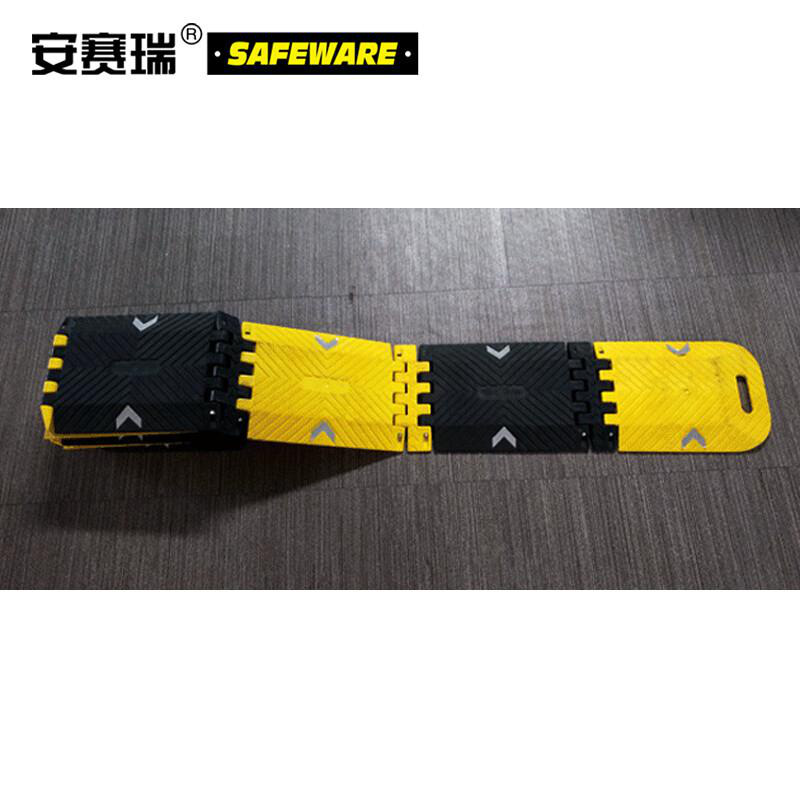 安赛瑞 11025 便携式减速带（折叠式）  黑黄色 展开规格3000×250×25mm按（个）销售