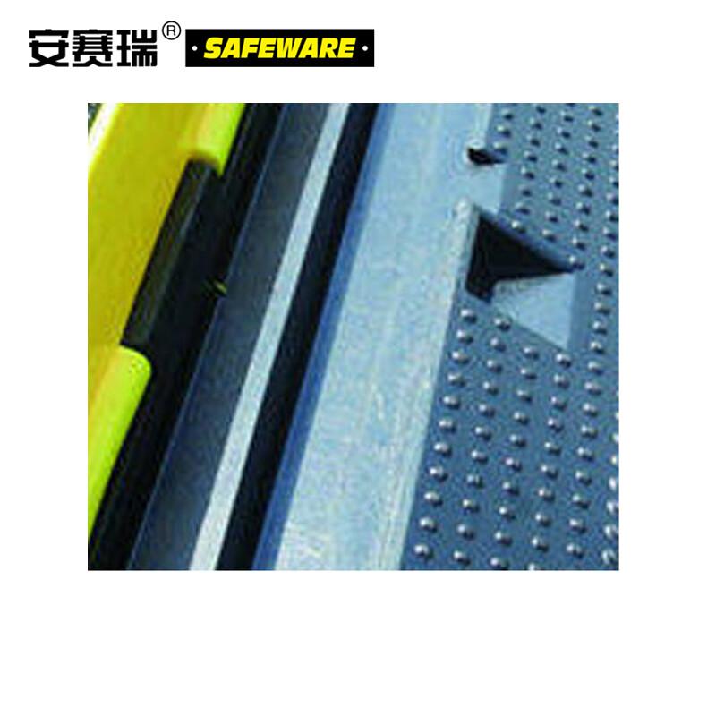 安赛瑞 14465 重型2槽线缆保护带  黑黄色 1000×250×45mm，线槽宽30mm按（个）销售