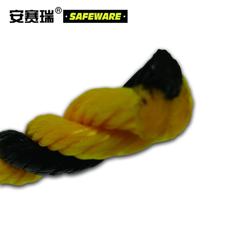 安赛瑞 14106 警示隔离绳  黑黄色 Φ10mm×50m按（卷）销售