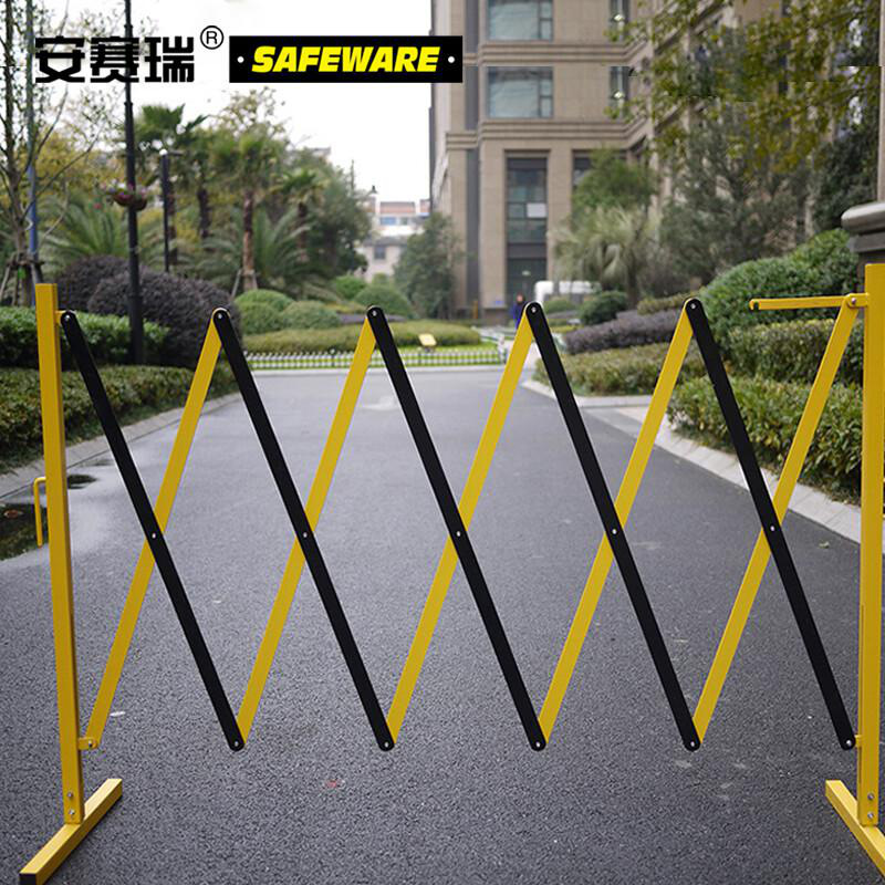 安赛瑞 11701 移动式伸缩护栏  黑黄色 高95cm，长度范围0.22-2.5m按（套）销售