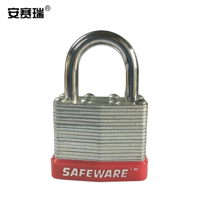 安赛瑞 14705 钢制千层安全挂锁  红色 锁梁Φ6mm，高27mm按（把）销售