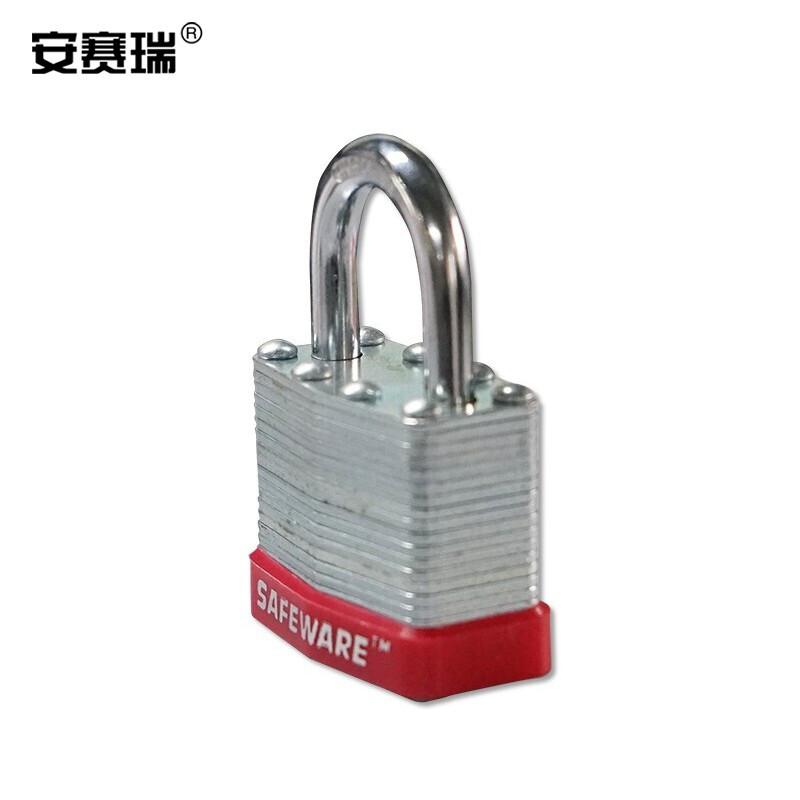 安赛瑞 14705 钢制千层安全挂锁  红色 锁梁Φ6mm，高27mm按（把）销售