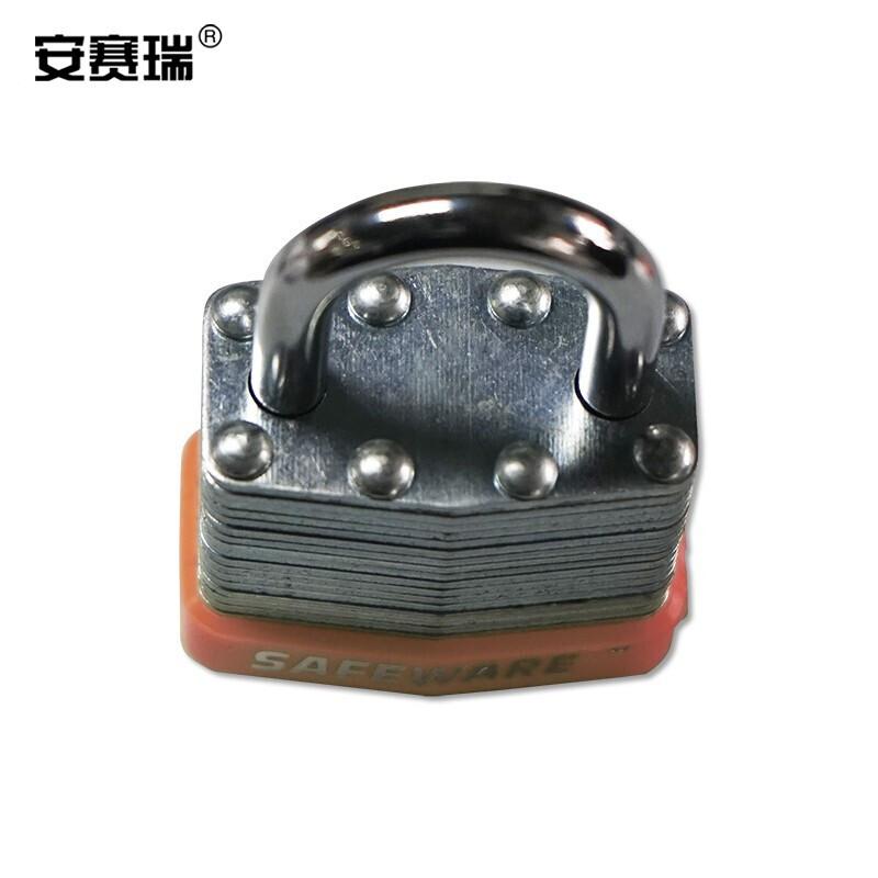 安赛瑞 14710 钢制千层安全挂锁  橙色 锁梁Φ6mm，高27mm按（把）销售