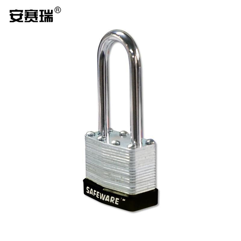安赛瑞 14716 长梁钢制千层安全挂锁  黑色 锁梁Φ6mm，高48mm按（把）销售