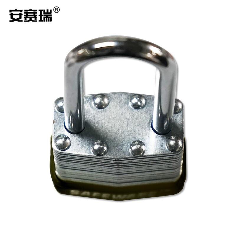 安赛瑞 14716 长梁钢制千层安全挂锁  黑色 锁梁Φ6mm，高48mm按（把）销售