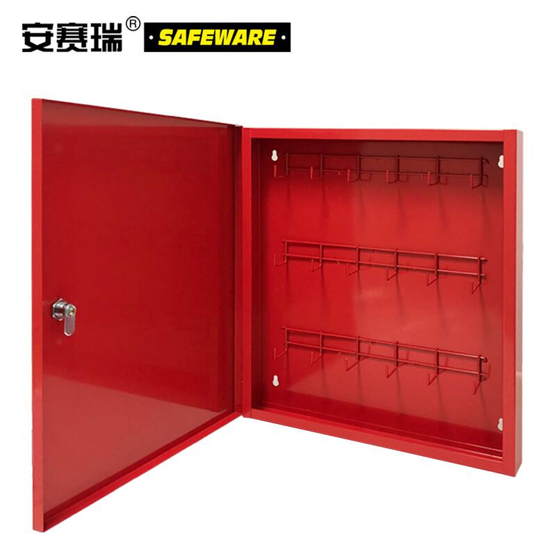 安赛瑞 14735 锁具管理箱（套装）  红色 18把长梁钢锁和吊牌，400×465×55mm按（套）销售