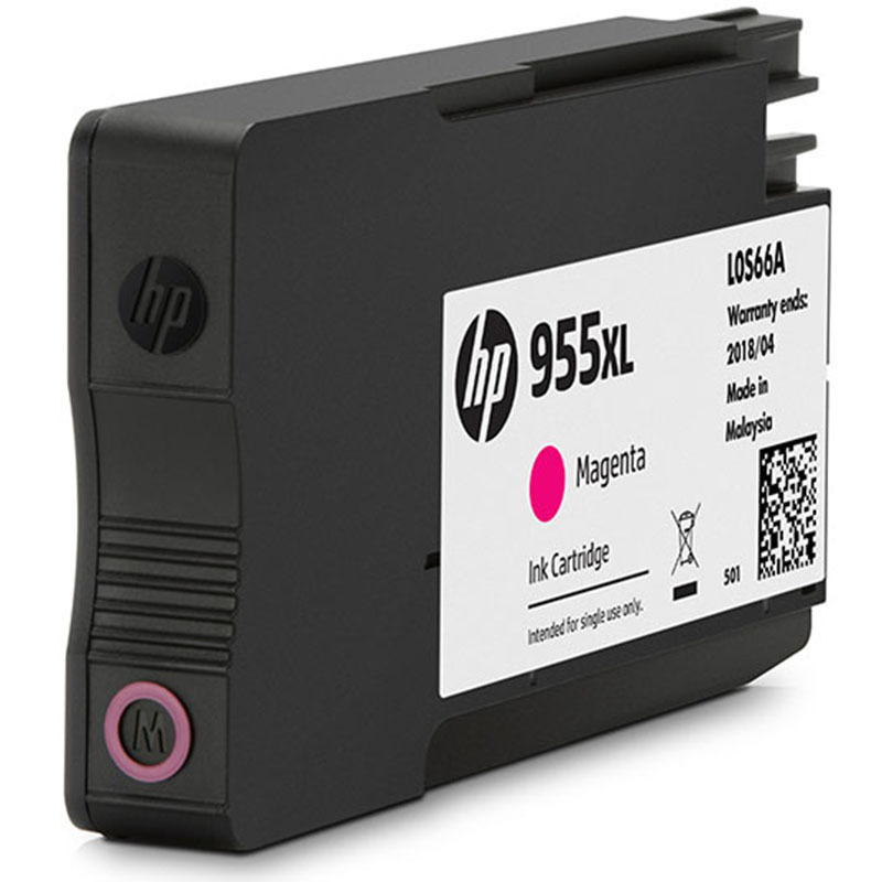 惠普 L0S66AA 墨盒 955XL 品红色  1600页 适用8210/8216/8710/8720/8730/7720/7730/7740按（盒）销售