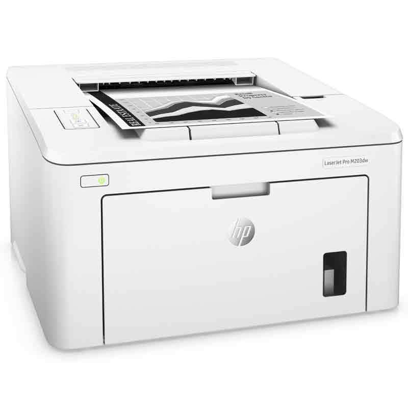 惠普 LaserJet Pro M203dw 黑白激光打印机 A4 白色 仅打印、无线网络、自动双面按台销售