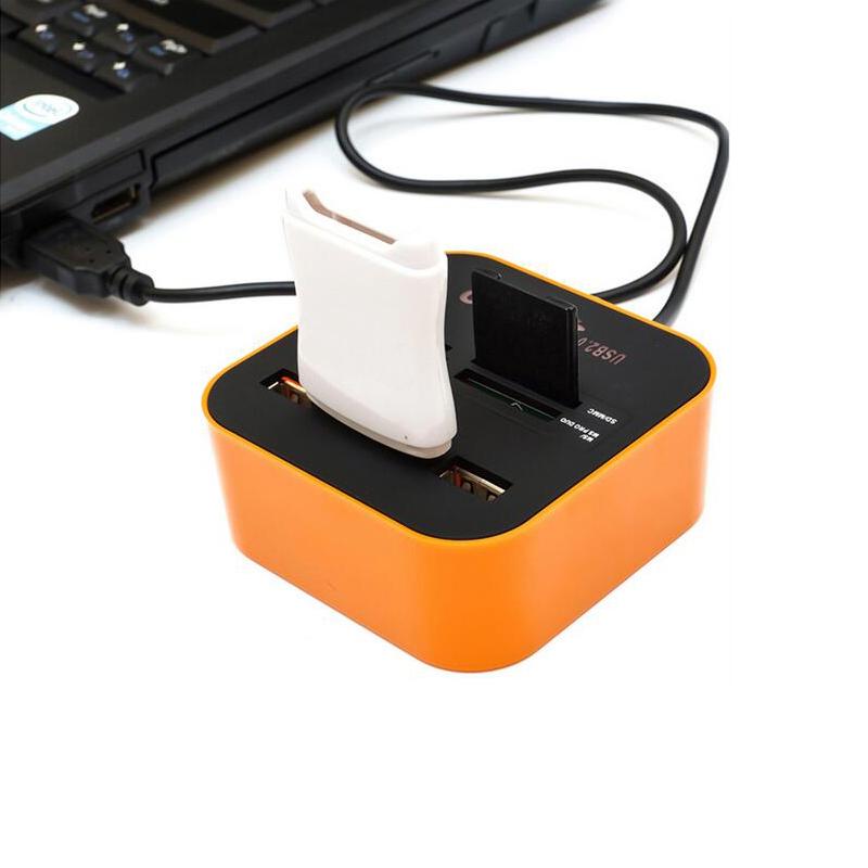 酷比客 LCHC01OR USB2.0 HUB 3口 带读卡器 橙色 适用于U盘，读卡器，USB鼠标，USB键盘，扫描仪，数码像机，数码摄像机，USB声卡等设备按（个）销售