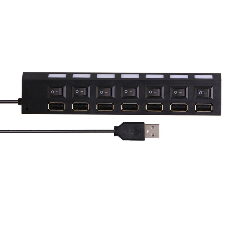 酷比客 LCHB18BBK USB2.0 HUB 7口 带开关 黑色 适用于U盘，读卡器，USB鼠标，USB键盘，扫描仪，数码像机，数码摄像机，USB声卡等设备按（个）销售