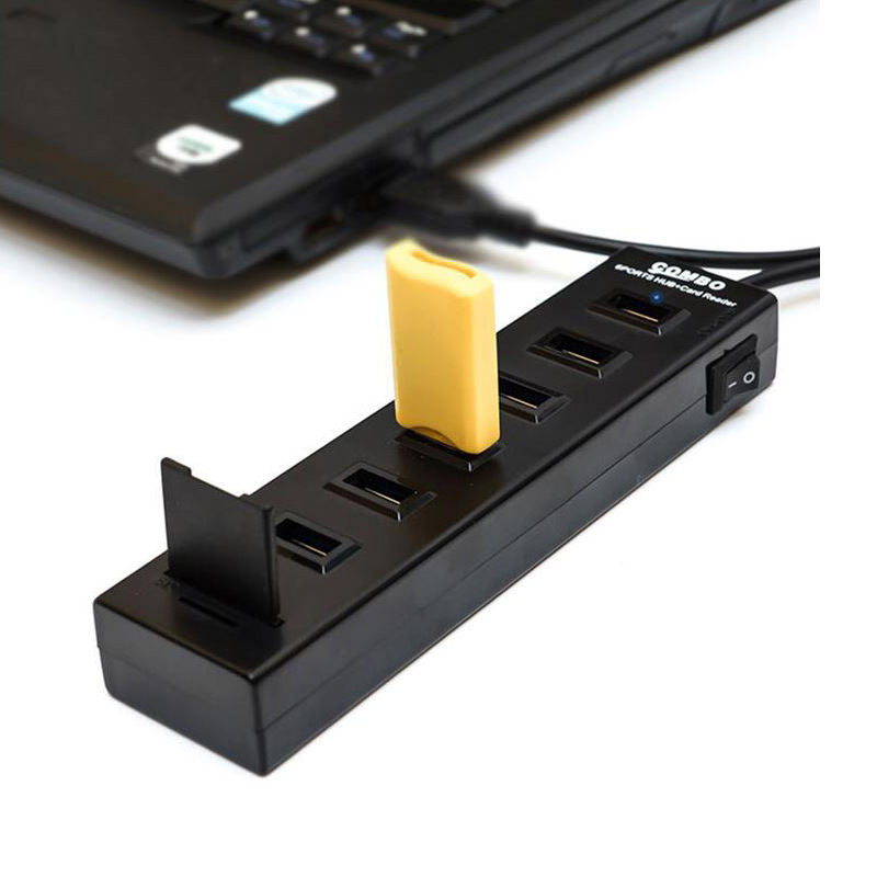 酷比客 LCHC14BK USB3.0 HUB 6口 带读卡器 黑色 适用于U盘，读卡器，USB鼠标，USB键盘，扫描仪，数码像机，数码摄像机，USB声卡等设备按（个）销售