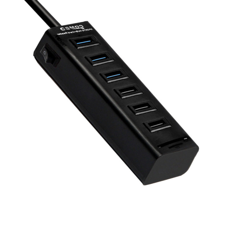 酷比客 LCHC14BK USB3.0 HUB 6口 带读卡器 黑色 适用于U盘，读卡器，USB鼠标，USB键盘，扫描仪，数码像机，数码摄像机，USB声卡等设备按（个）销售