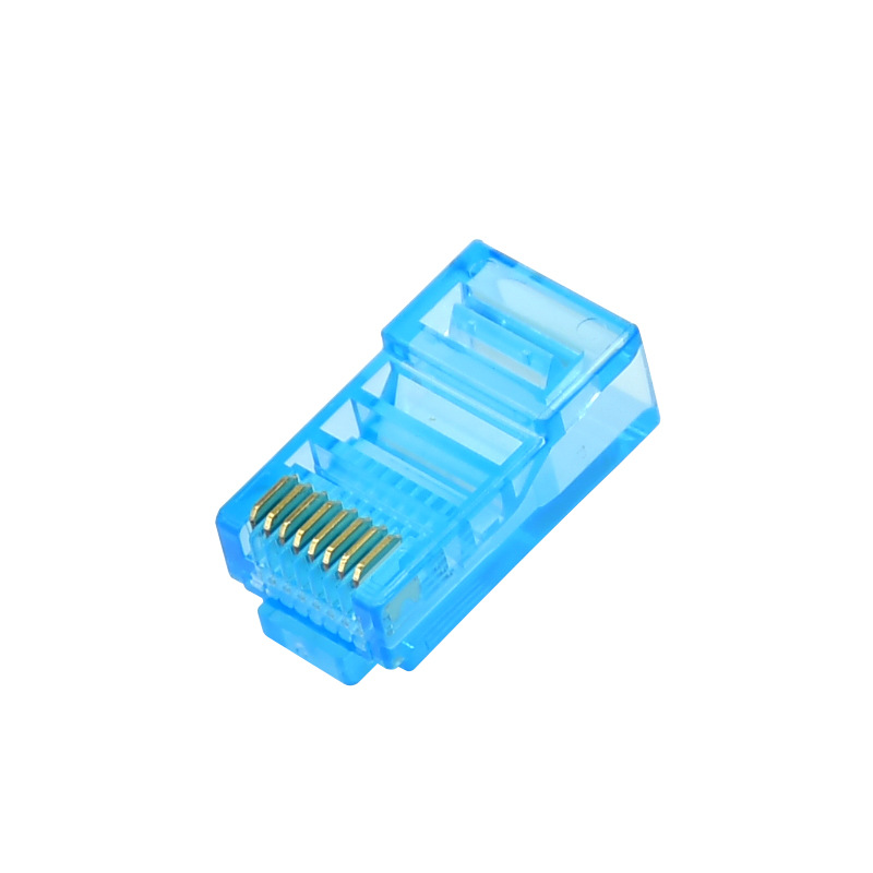 酷比客 LCLNC5PLUGBU L-CUBIC 超5类水晶头 8P8C 透明蓝色 100只/盒 用于综合网络布线，网线接口，RJ45网络接口按（盒）销售
